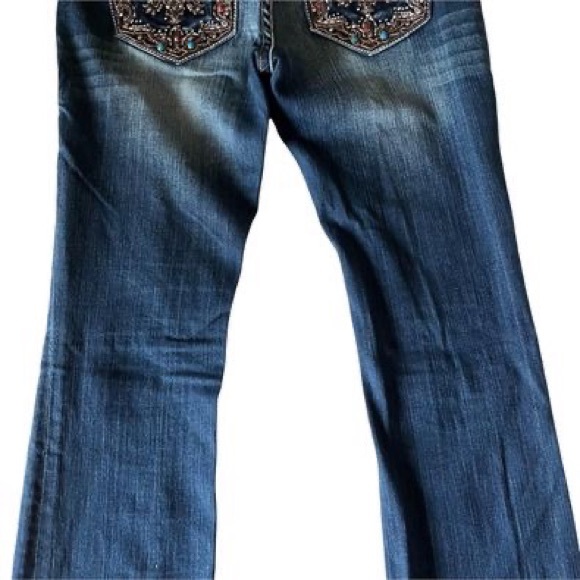 Grace in LA Embellished Studded Cowgirl Rodeo Jeans size 27 - Picture 5 of 6